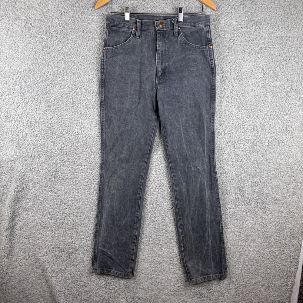 Wrangler Jeans Cowboy Cut Slim Fit Mens 30x34 Charcoal Gray Western 936CHG